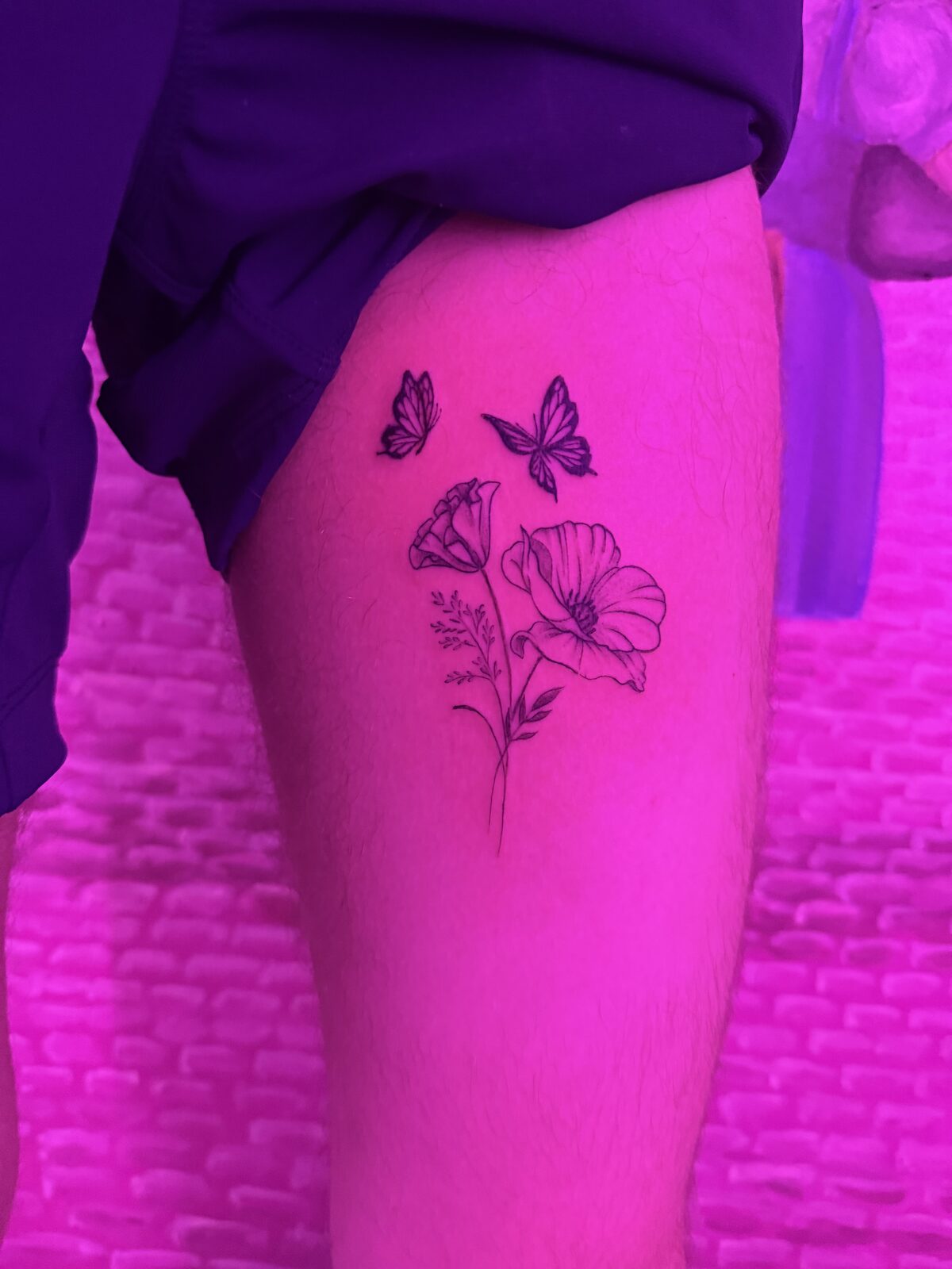 Pink Ink Tattoo Fine Line example