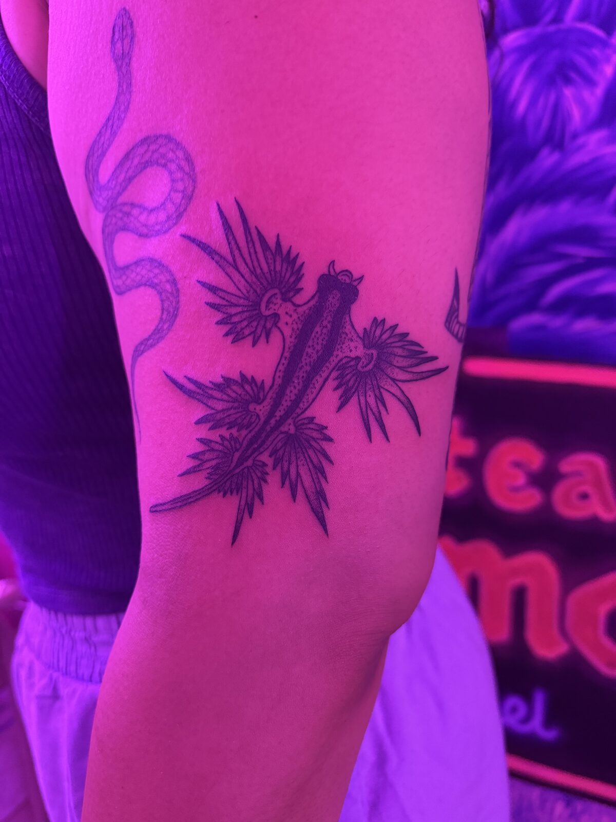 Pink Ink Tattoo Fine Line example