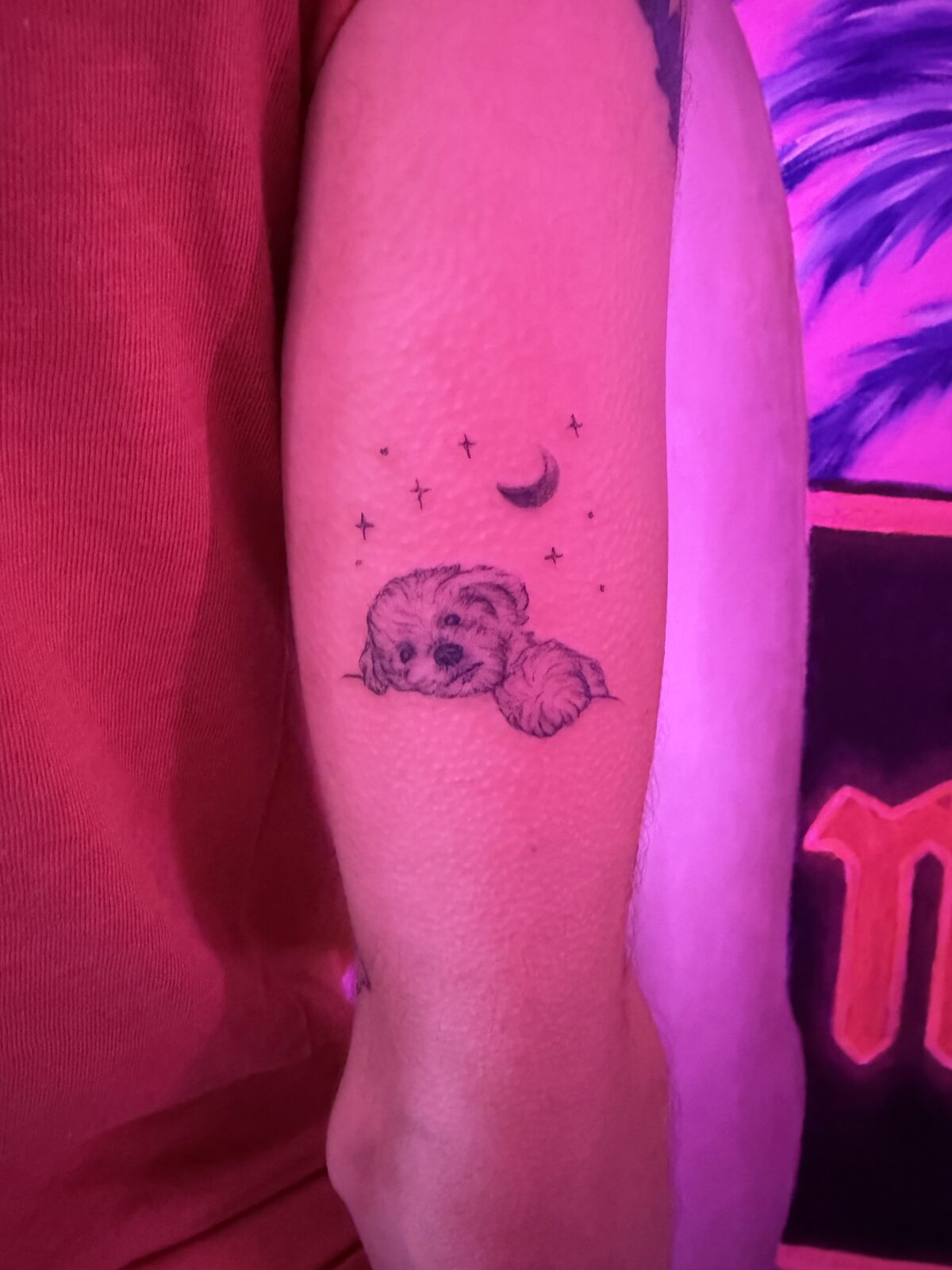 Pink Ink Tattoo Fine Line example