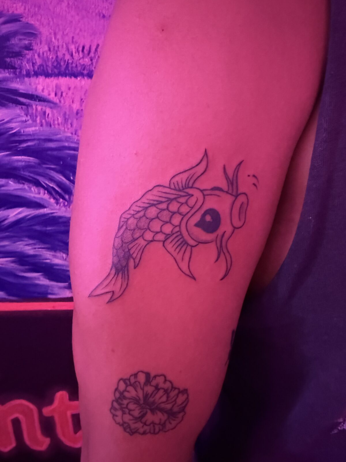 Pink Ink Tattoo Fine Line example
