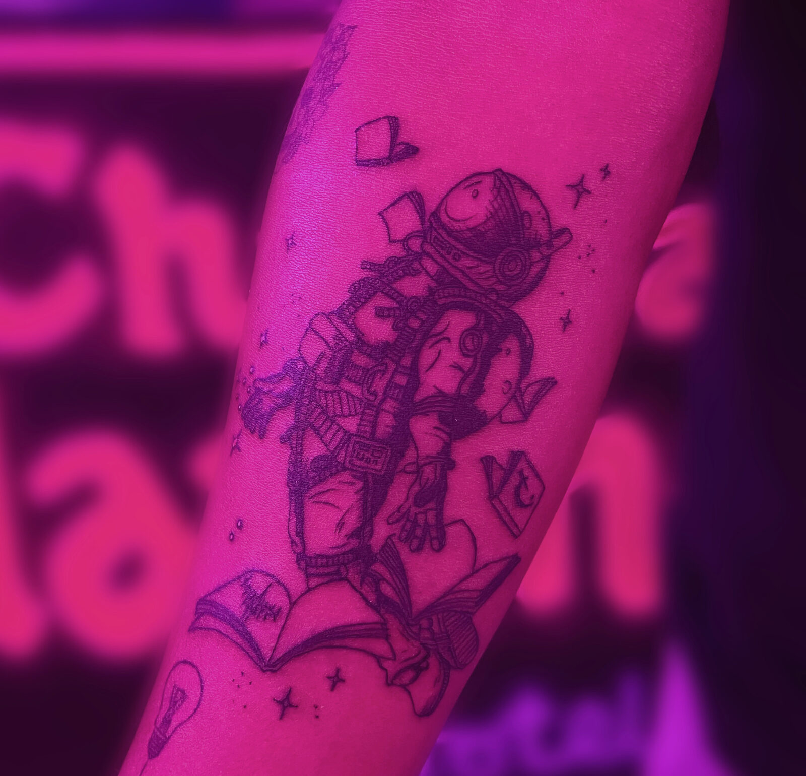 Pink Ink Tattoo Illustrative example