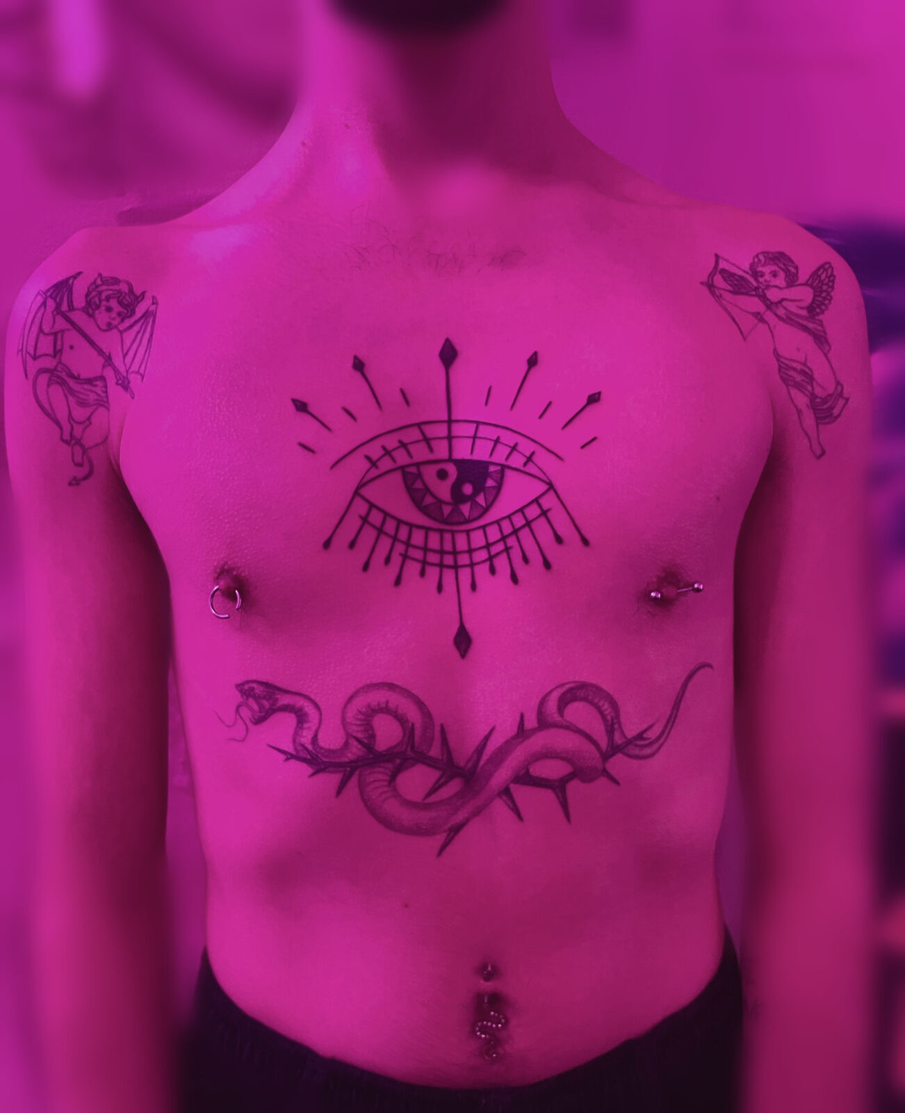 Pink Ink Tattoo Illustrative example