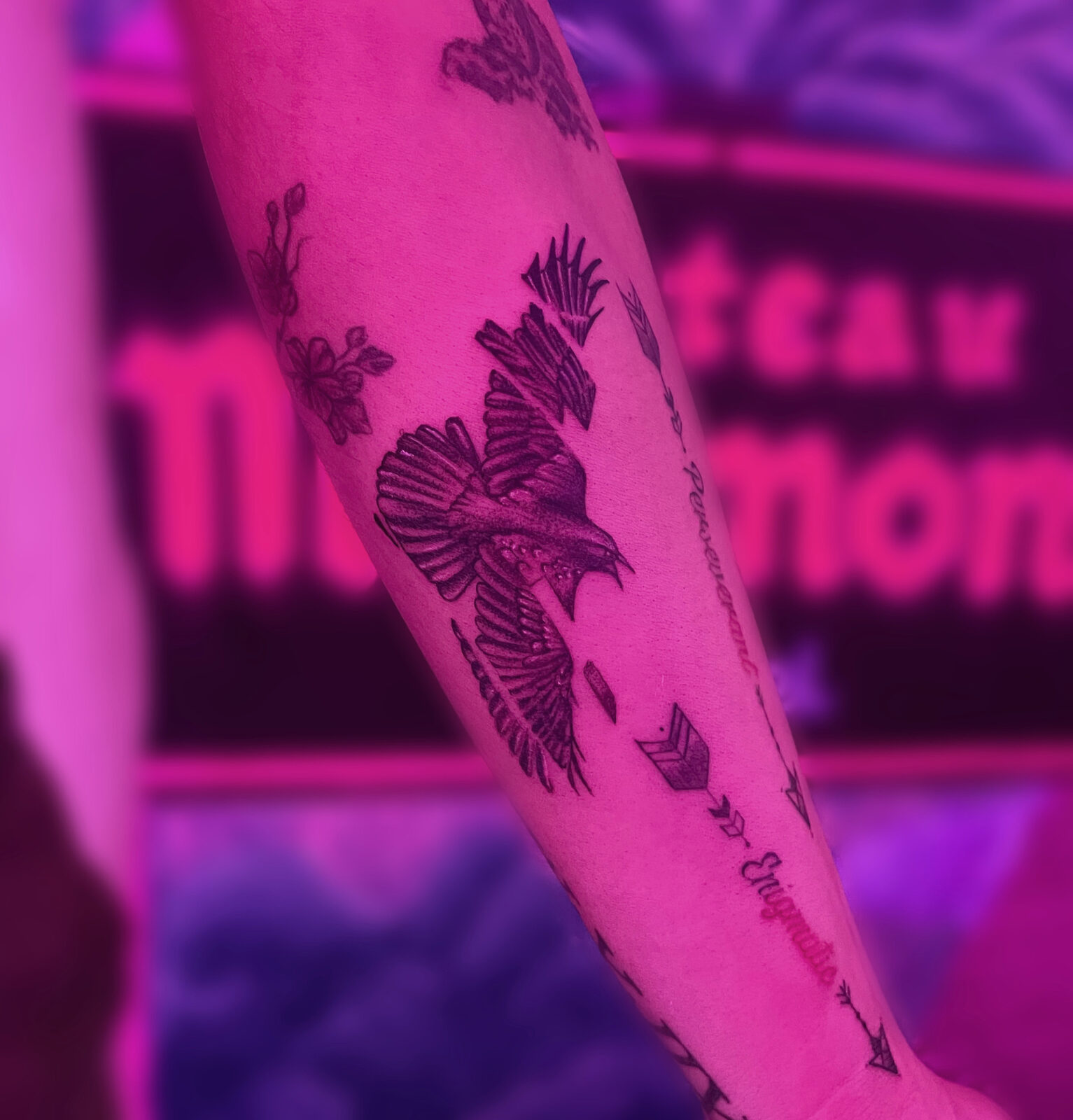Pink Ink Tattoo Illustrative example