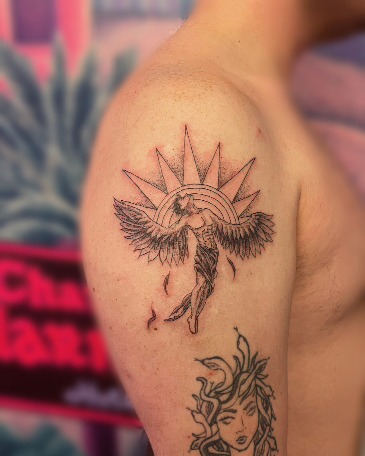 Pink Ink Tattoo Illustrative example