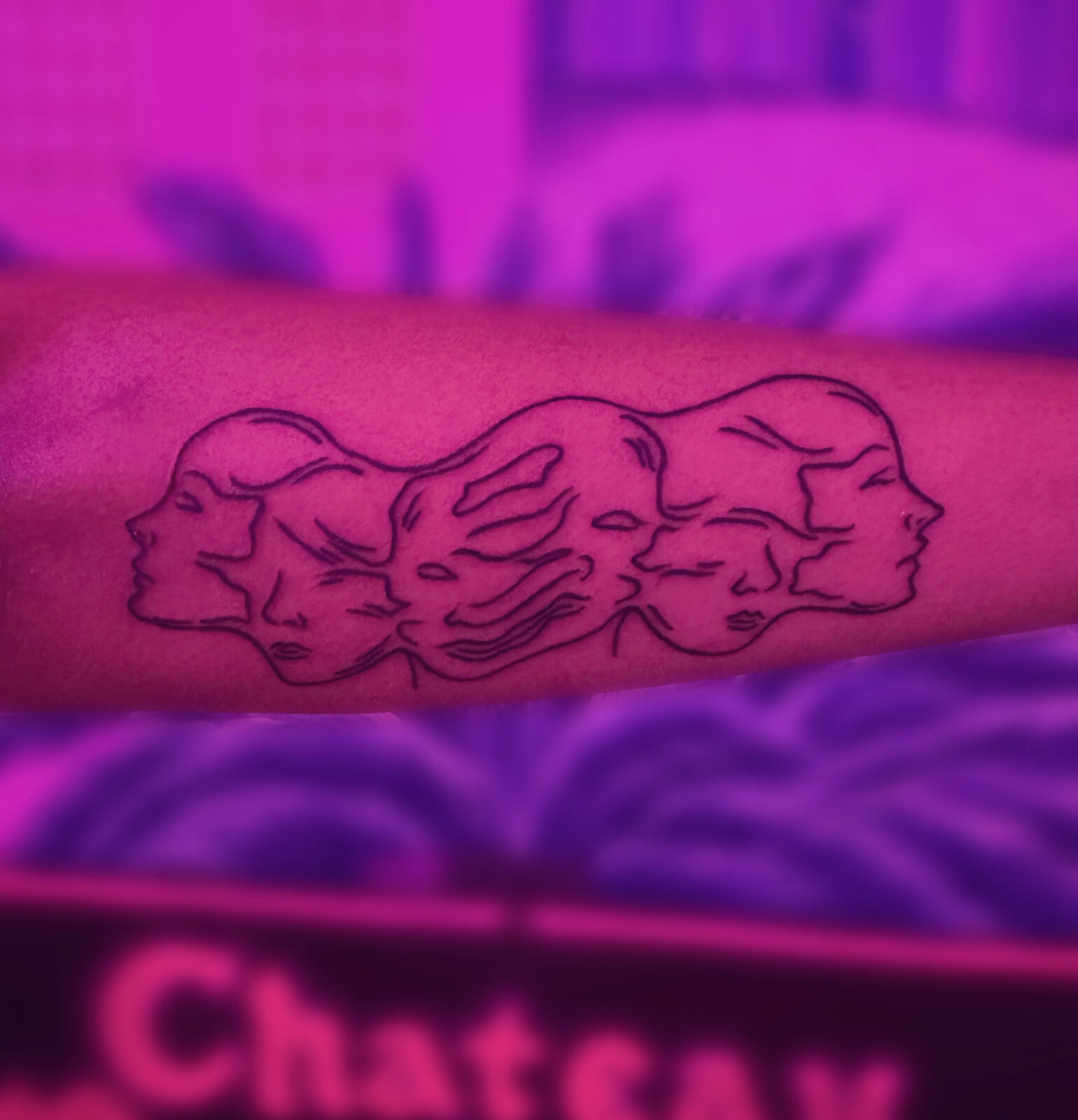 Pink Ink Tattoo Illustrative example