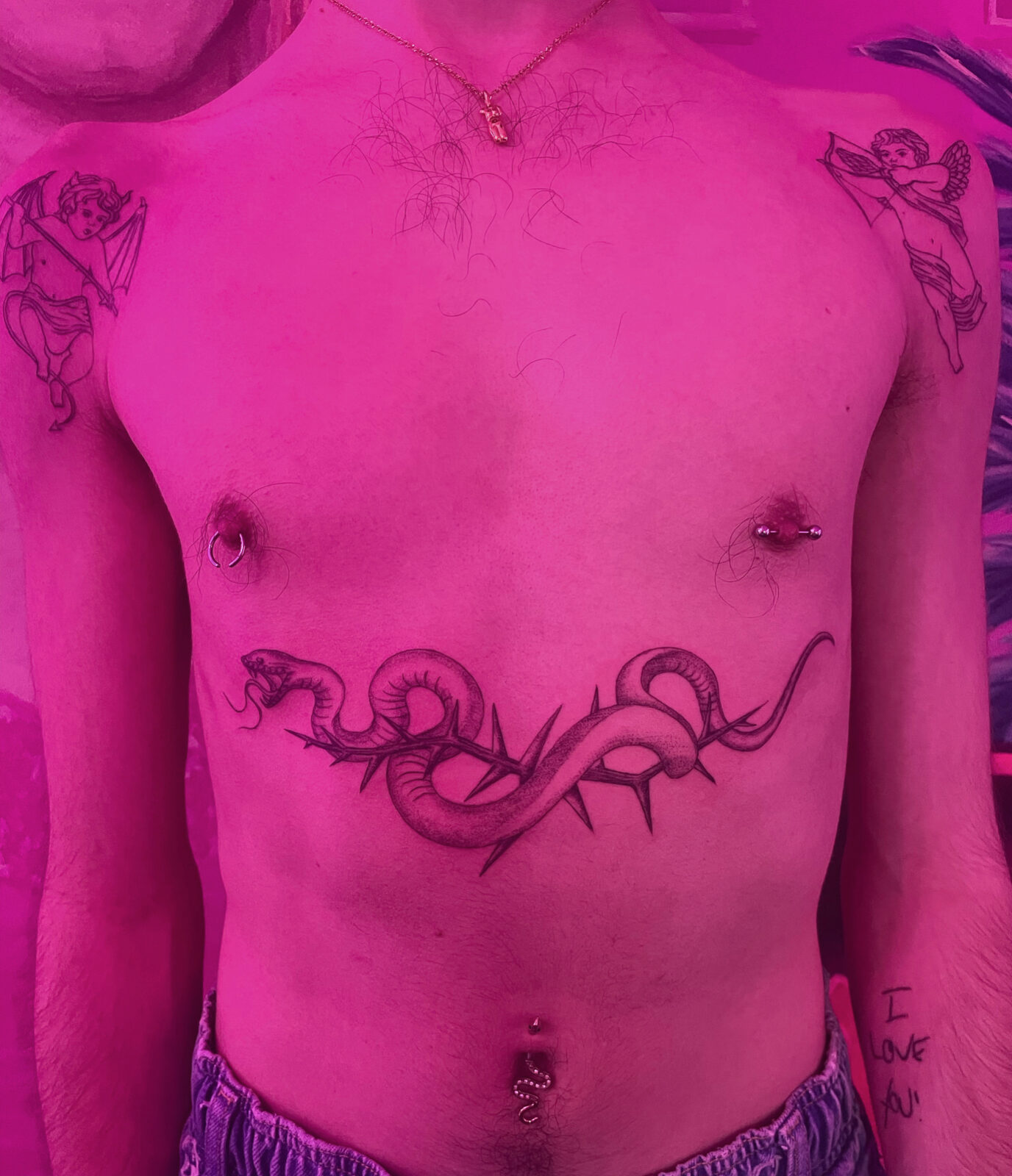 Pink Ink Tattoo Illustrative example
