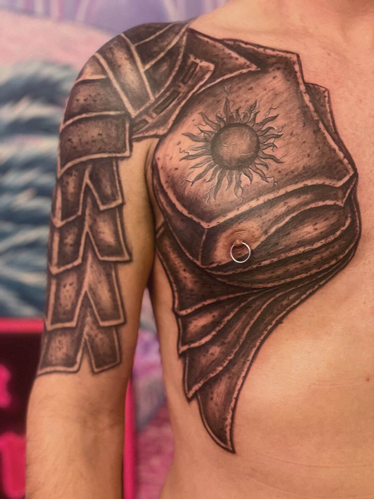 Pink Ink Tattoo Large Piece example