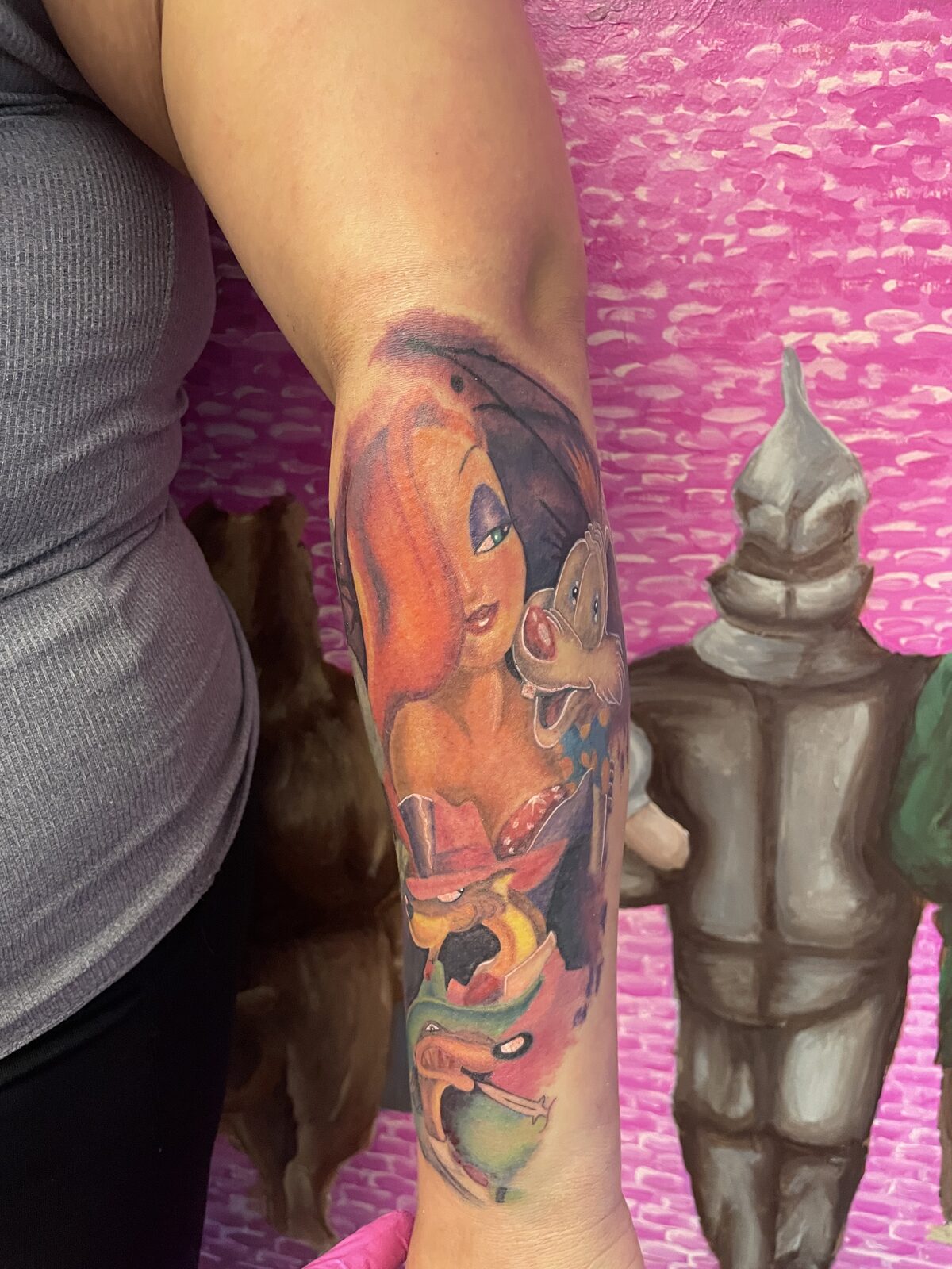 Pink Ink Tattoo Large Piece example