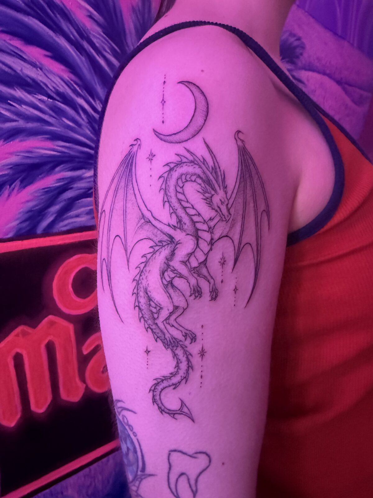 Pink Ink Tattoo Large Piece example