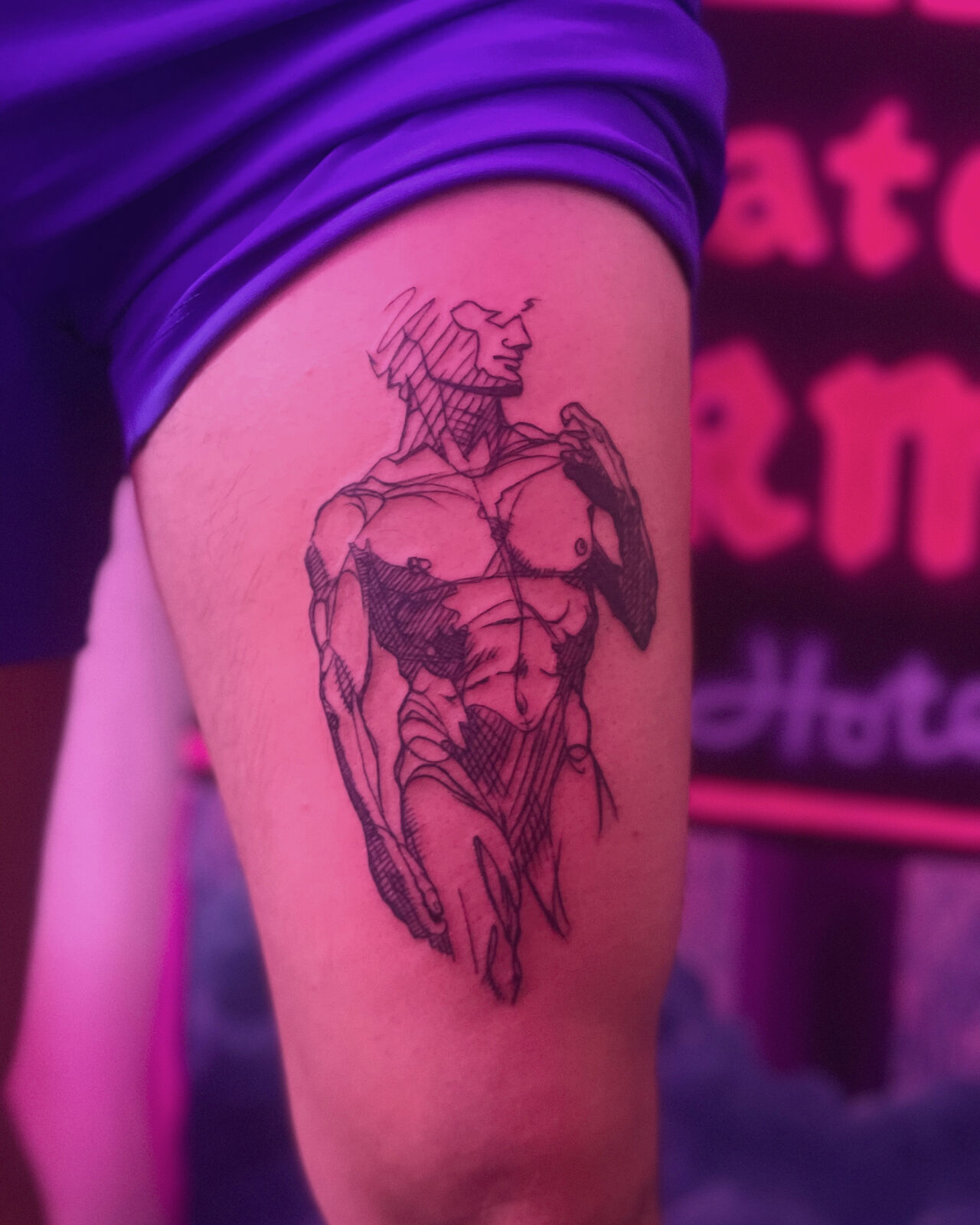 Pink Ink Tattoo Large Piece example