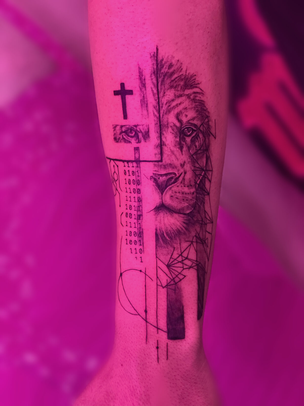 Pink Ink Tattoo Large Piece example