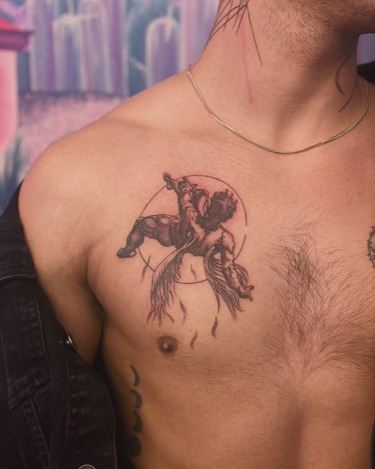 Pink Ink Tattoo Large Piece example
