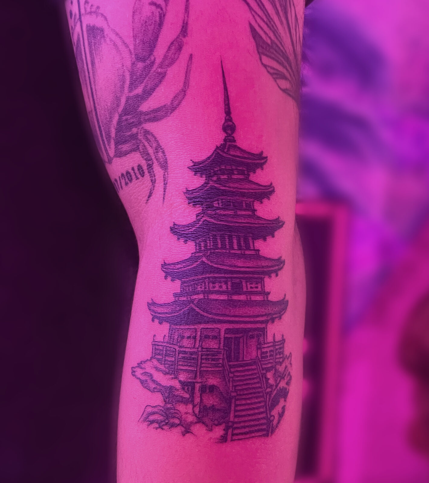Pink Ink Tattoo Large Piece example