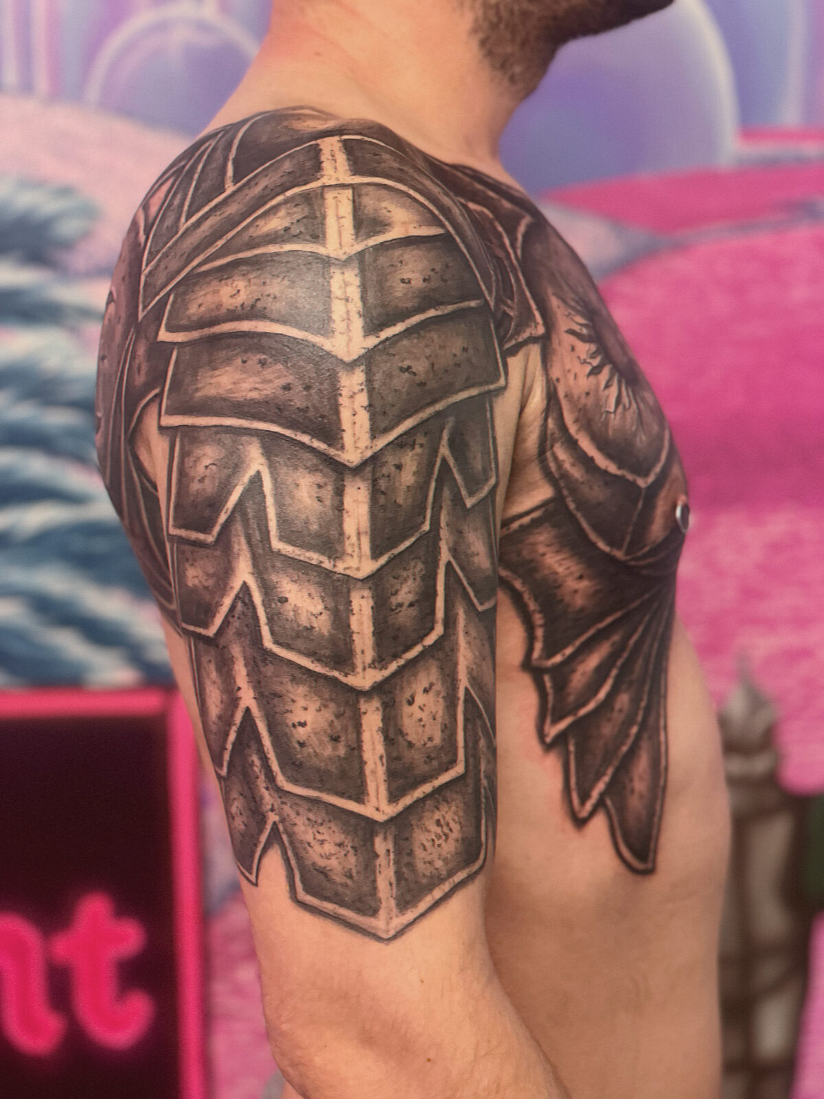 Pink Ink Tattoo Large Piece example