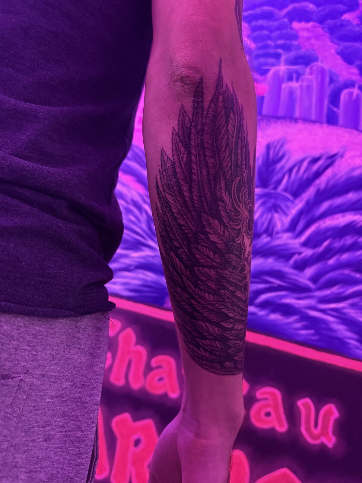 Pink Ink Tattoo Large Piece example