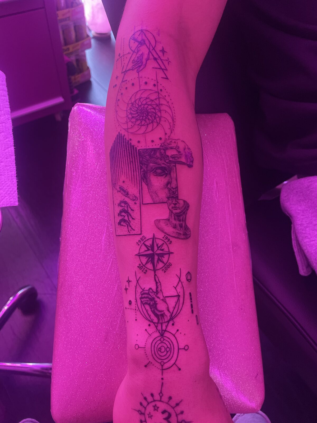 Pink Ink Tattoo Large Piece example