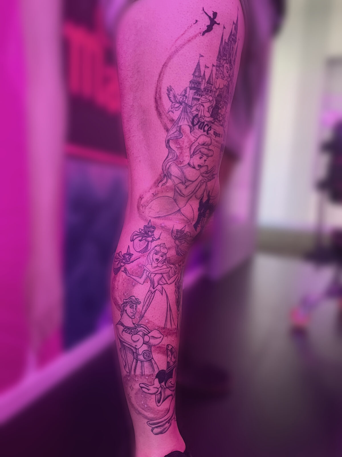 Pink Ink Tattoo Large Piece example