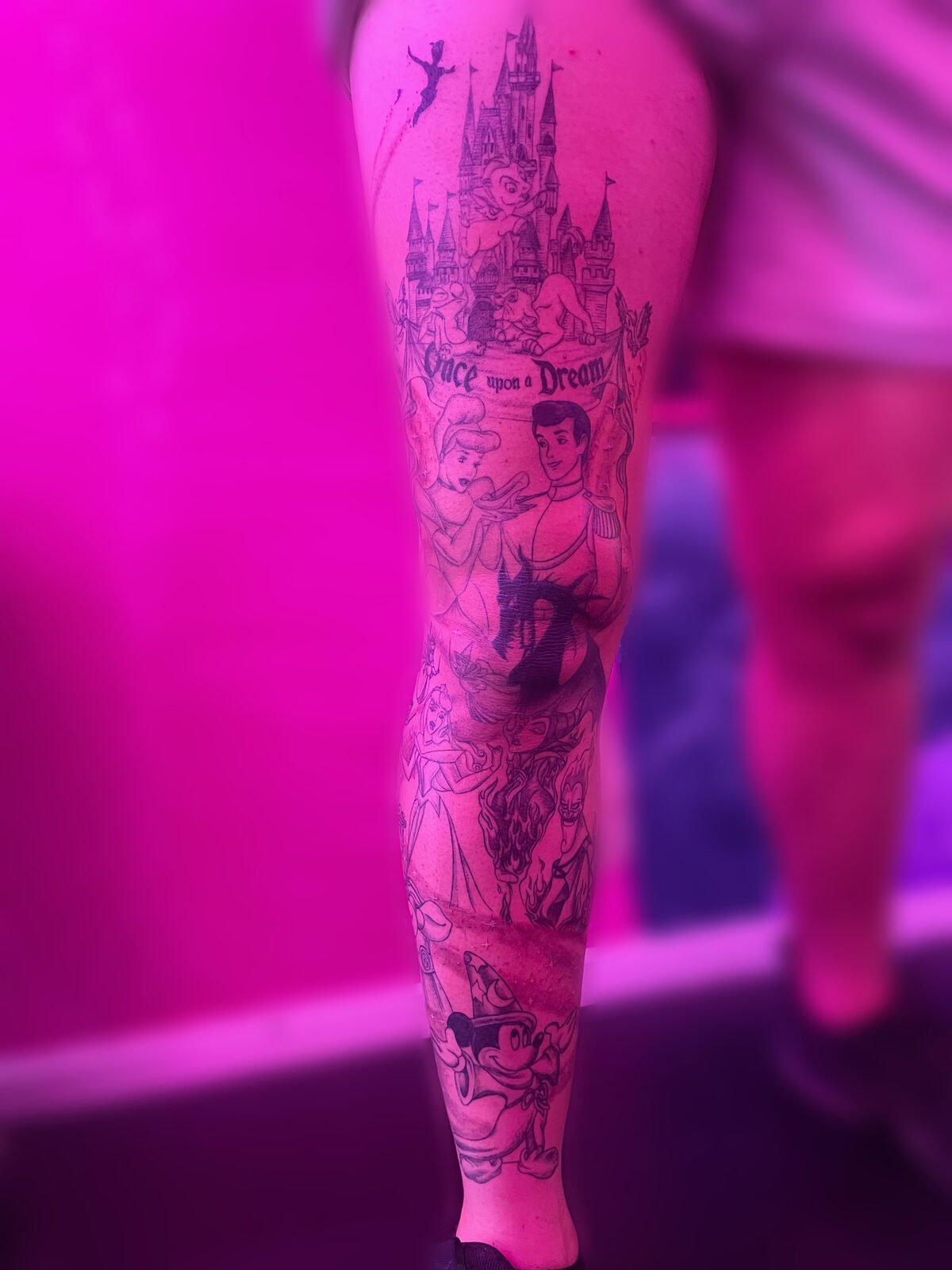 Pink Ink Tattoo Large Piece example