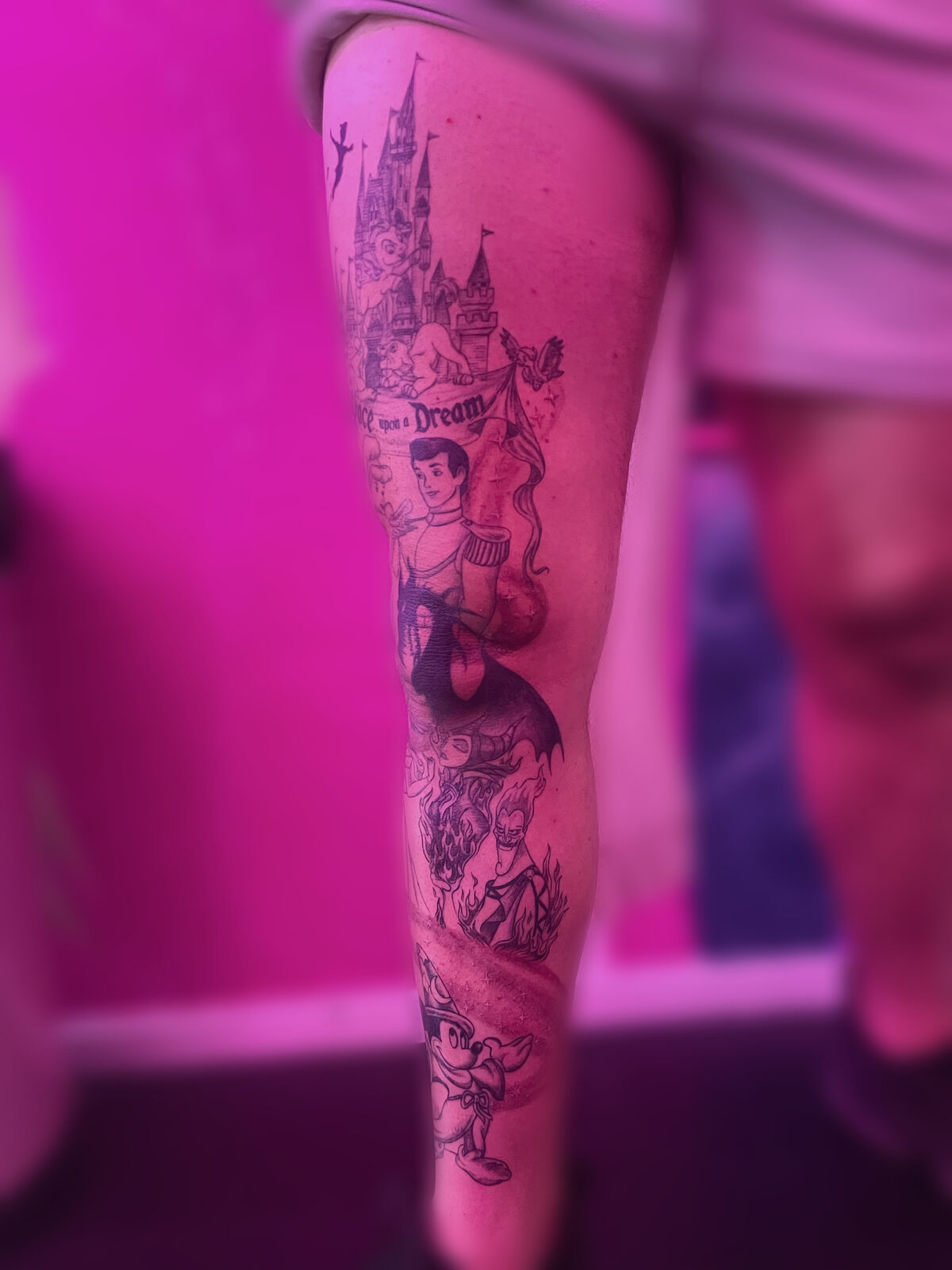 Pink Ink Tattoo Large Piece example