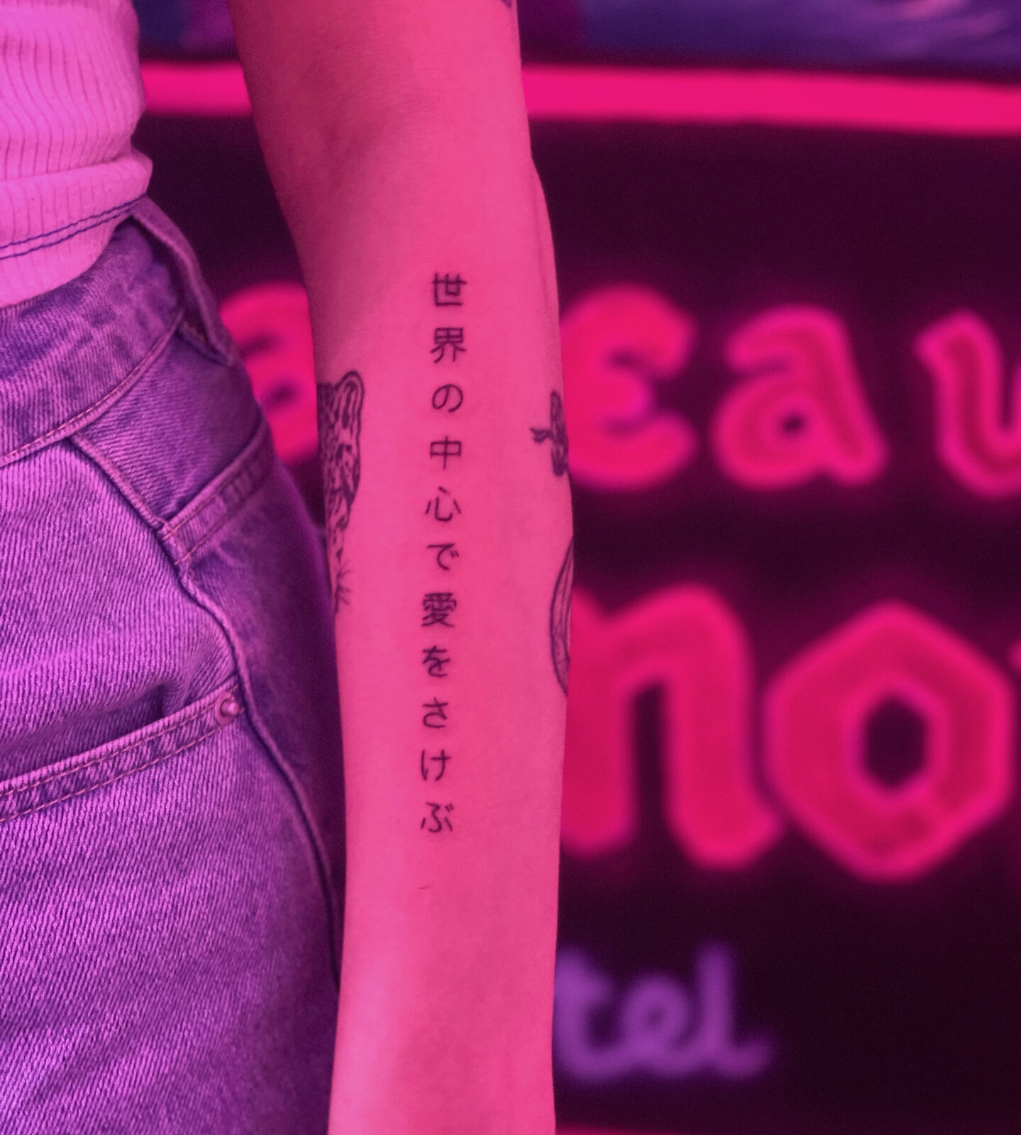 Pink Ink Tattoo Large Piece example