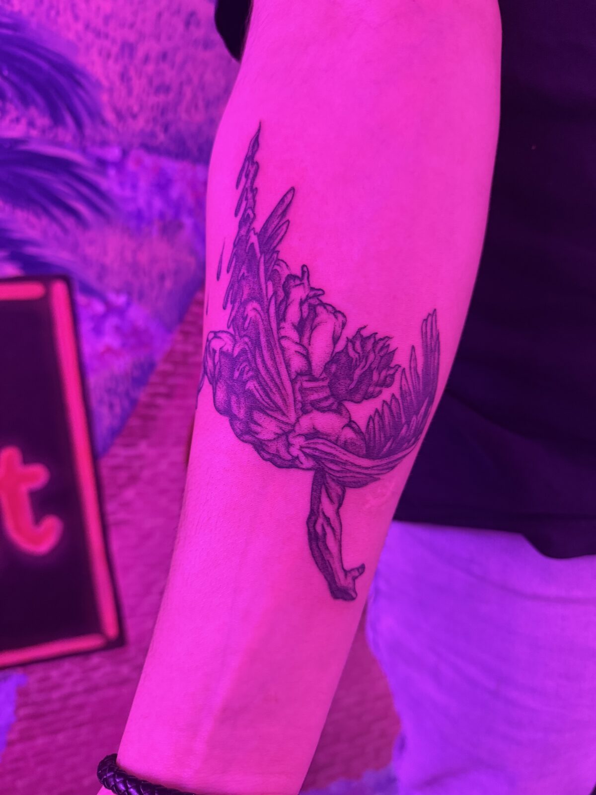 Pink Ink Tattoo Large Piece example