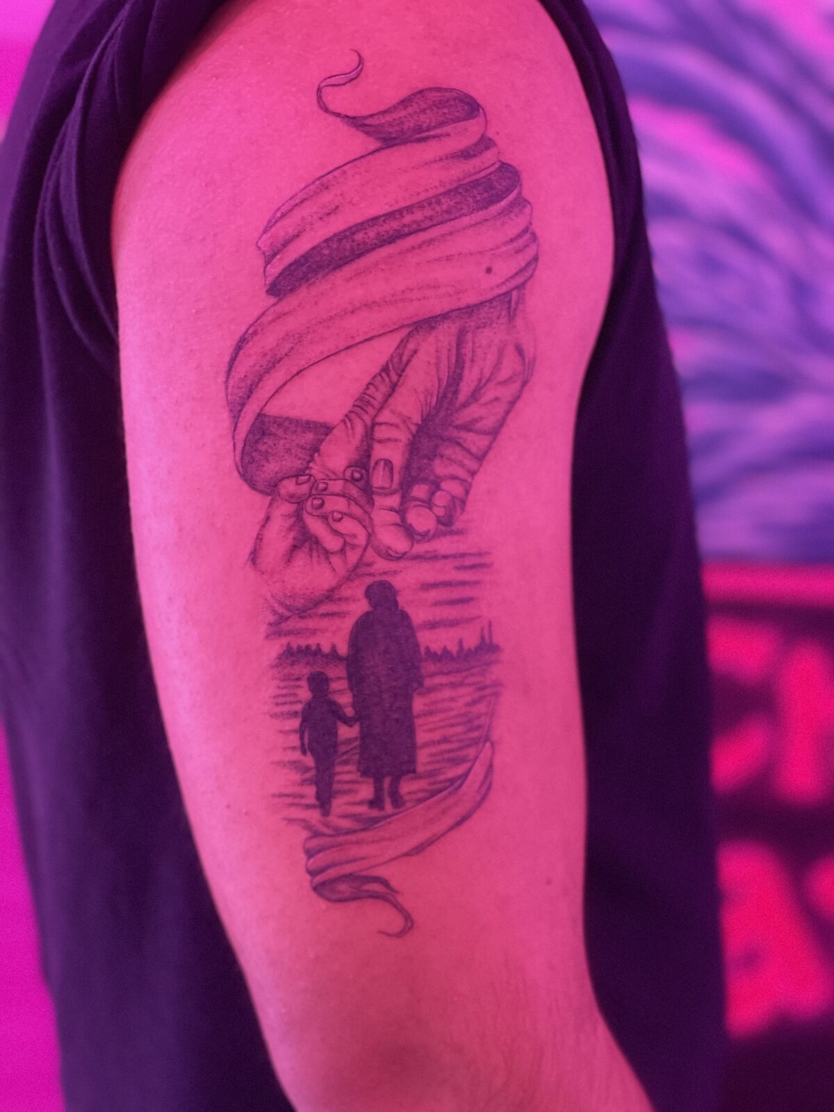 Pink Ink Tattoo Large Piece example