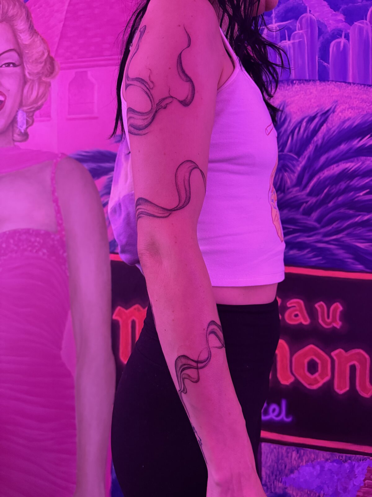 Pink Ink Tattoo Large Piece example