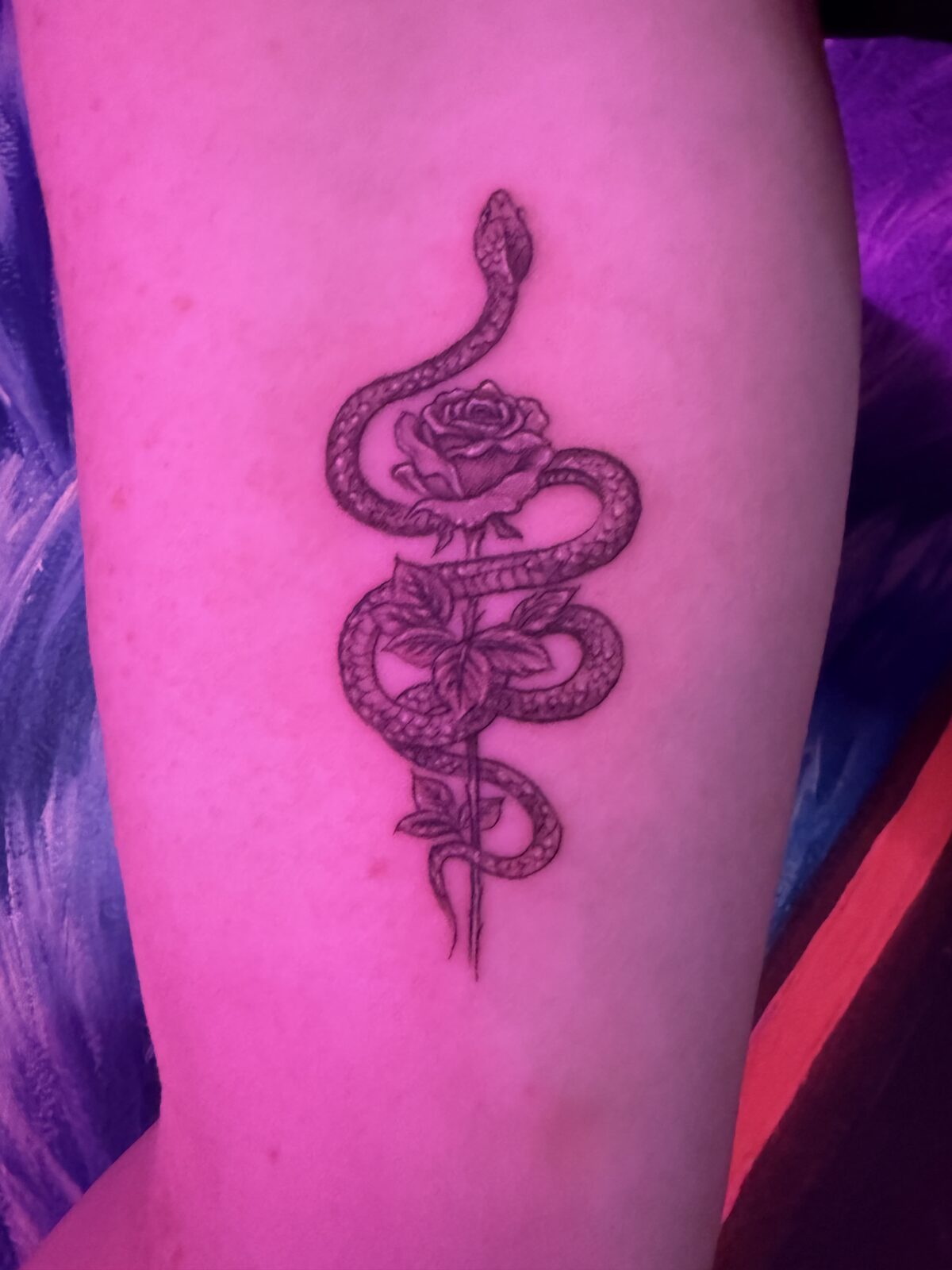 Pink Ink Tattoo Large Piece example