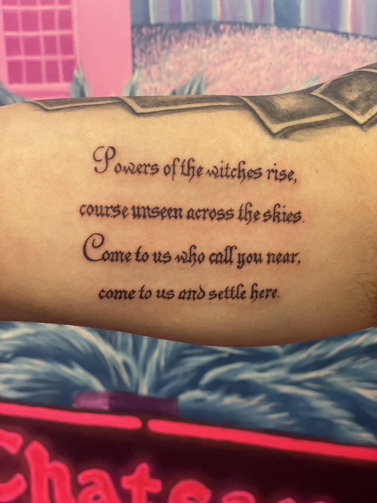 Pink Ink Tattoo Large Piece example