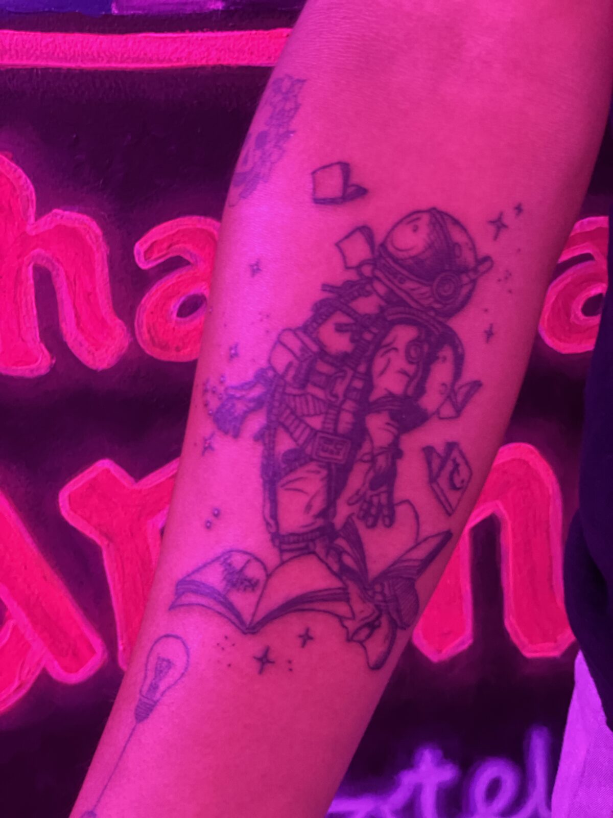 Pink Ink Tattoo Large Piece example