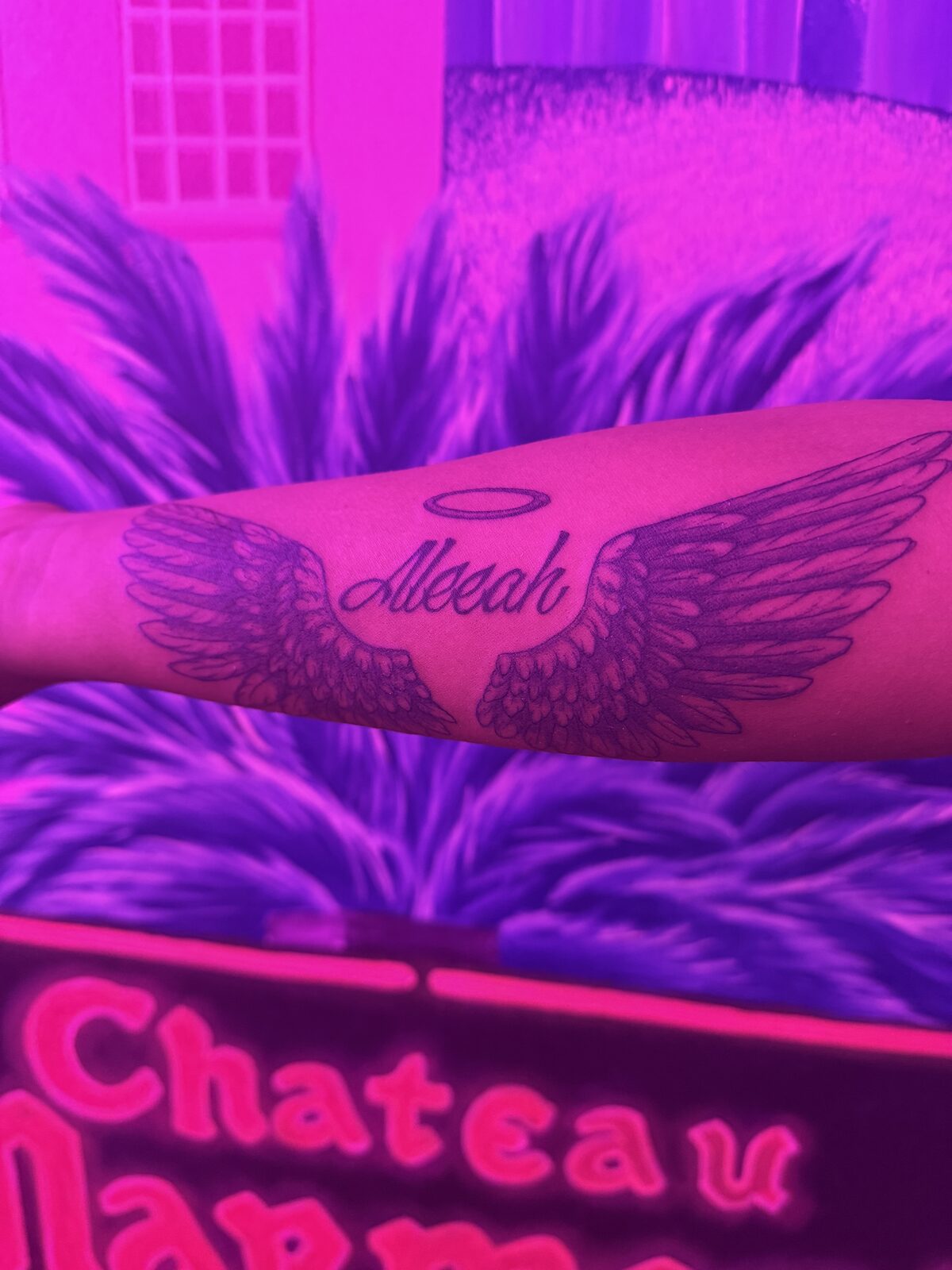 Pink Ink Tattoo Large Piece example