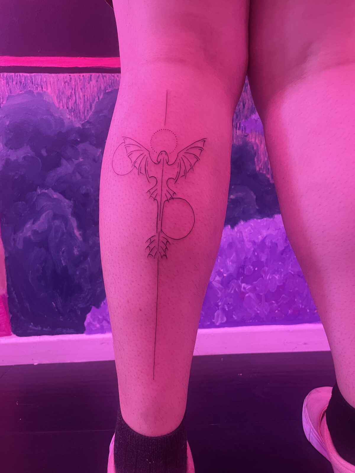 Pink Ink Tattoo Large Piece example