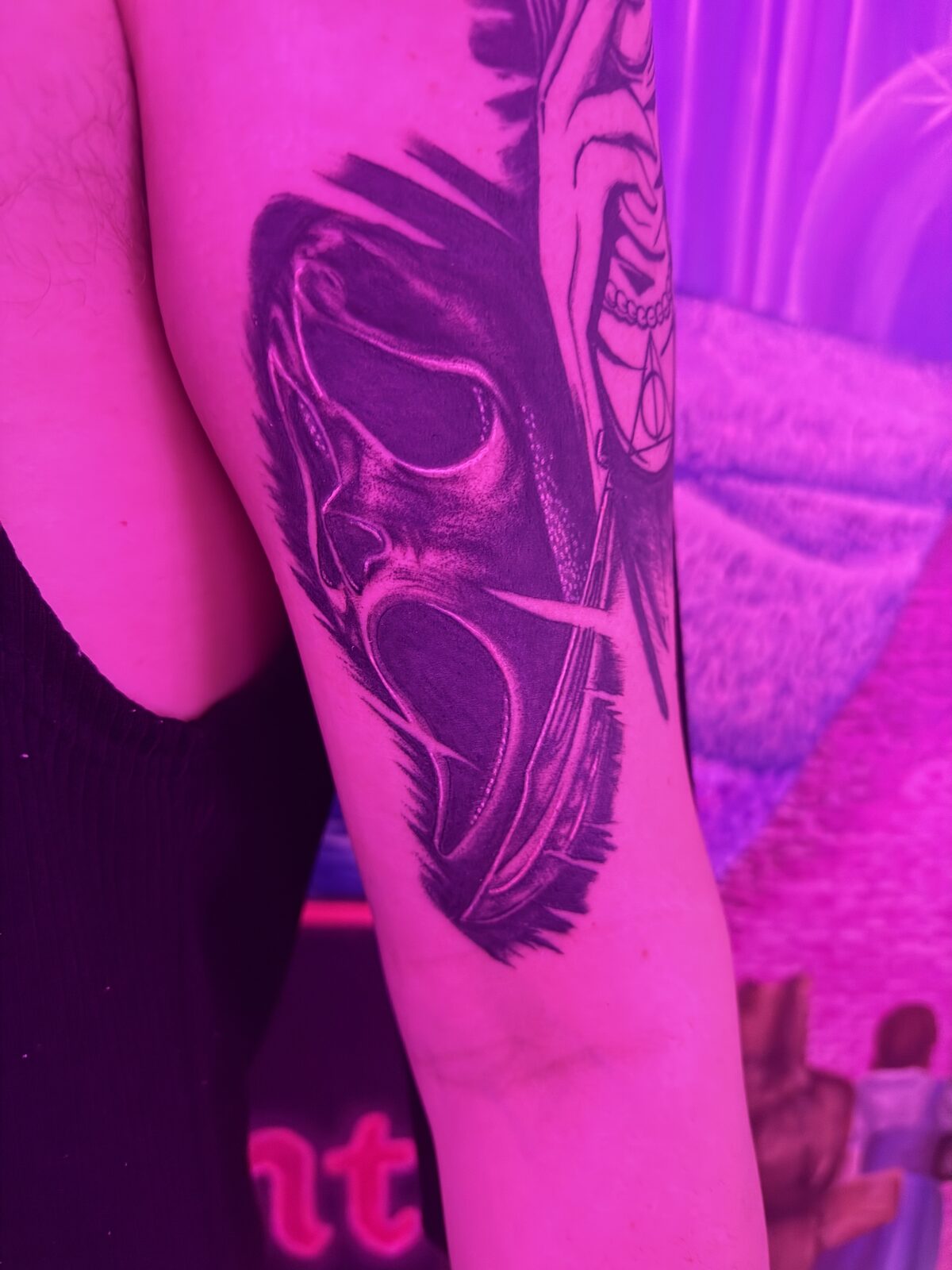 Pink Ink Tattoo Large Piece example