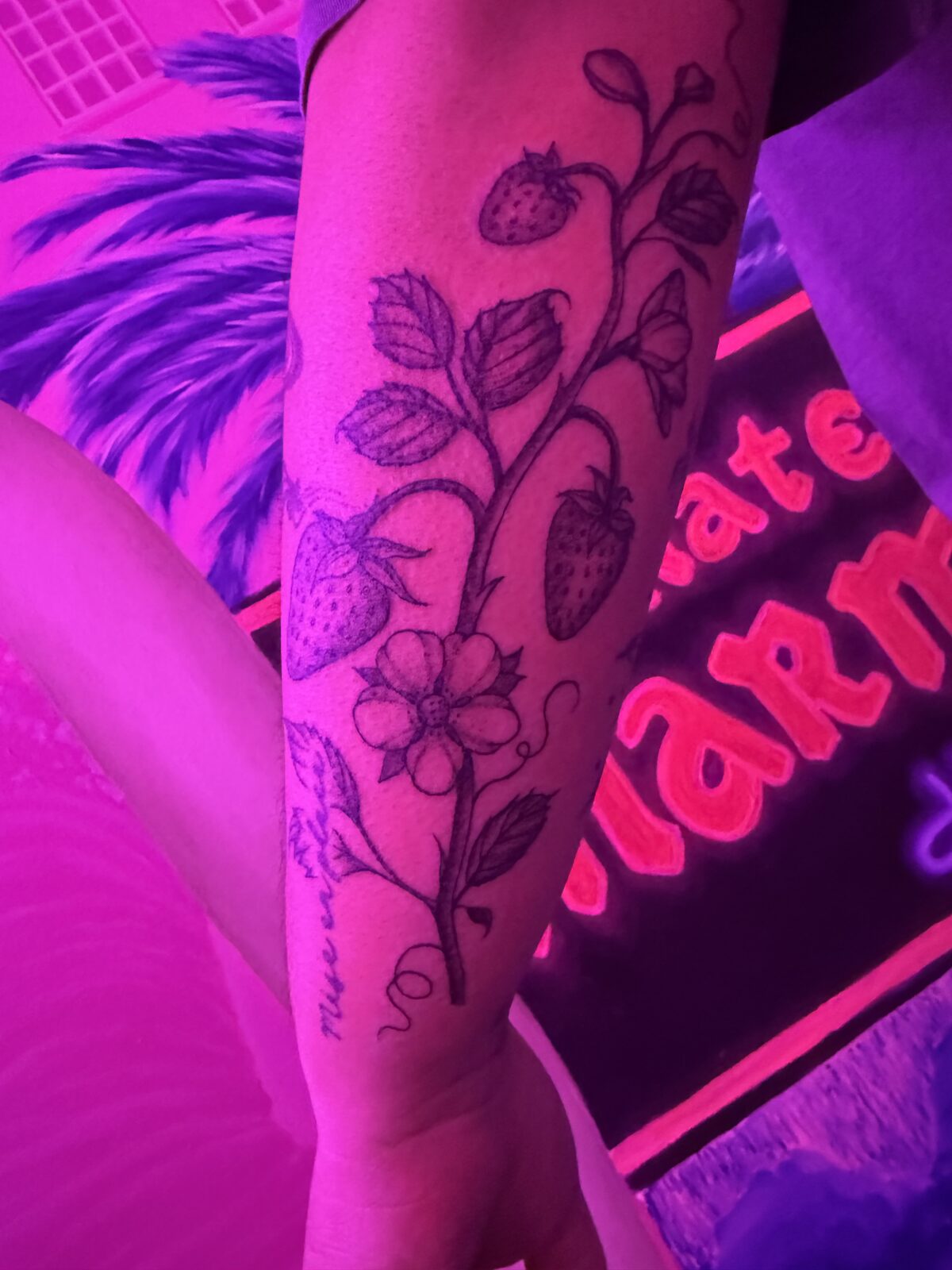 Pink Ink Tattoo Large Piece example