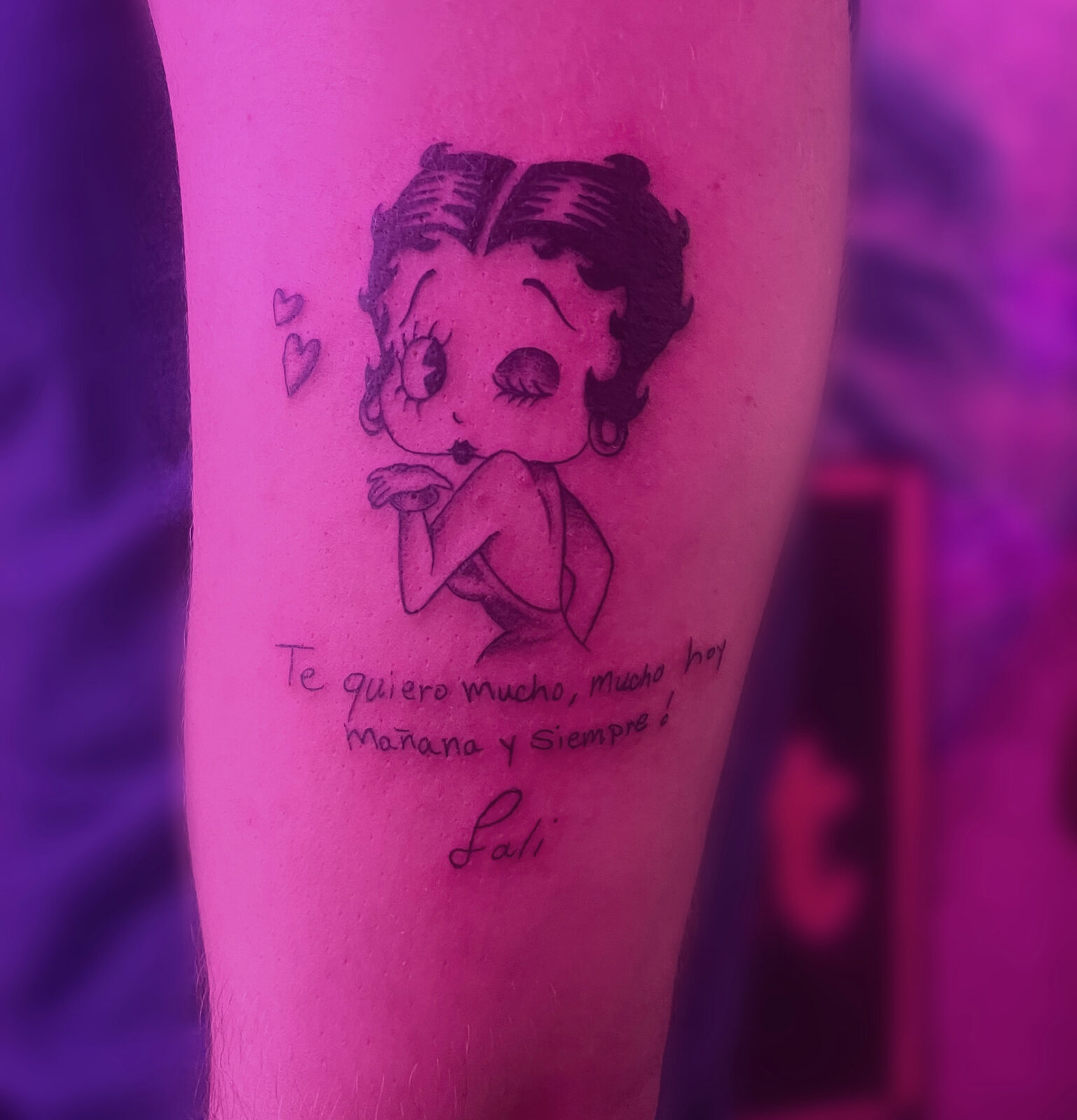 Pink Ink Tattoo Portrait example