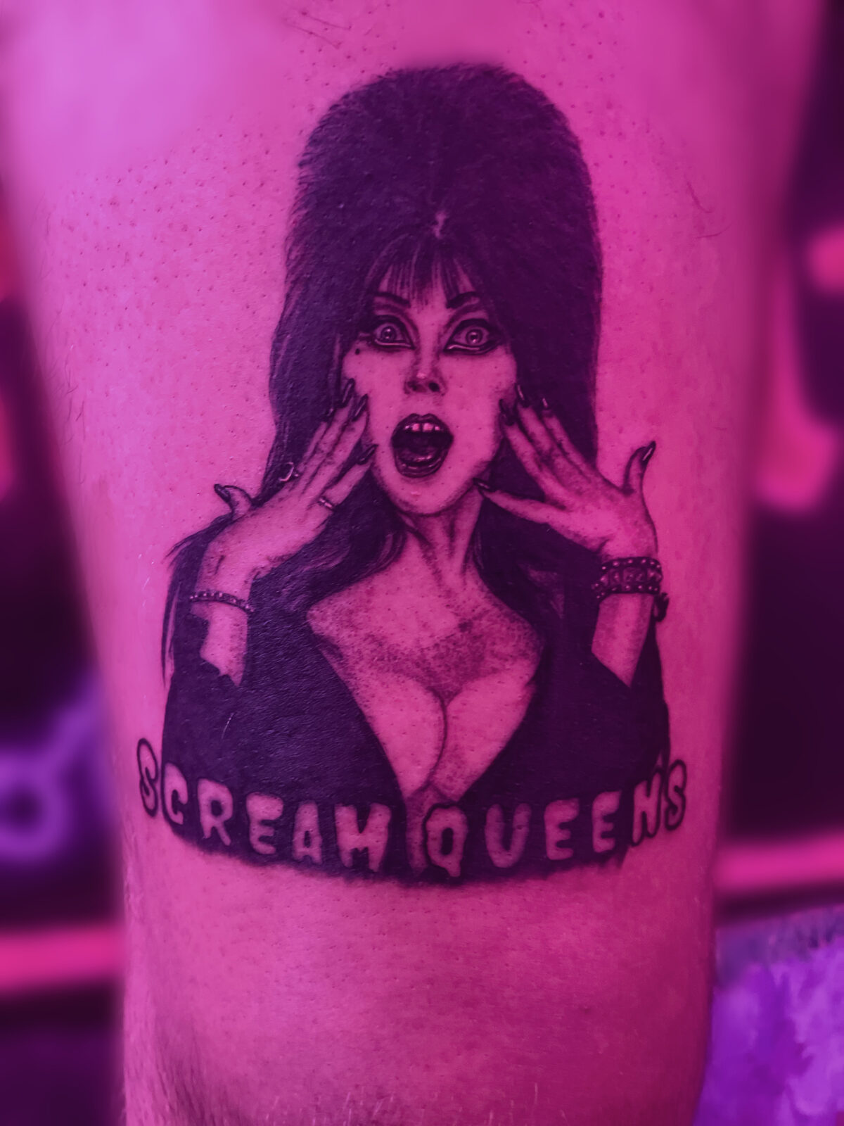 Pink Ink Tattoo Portrait example