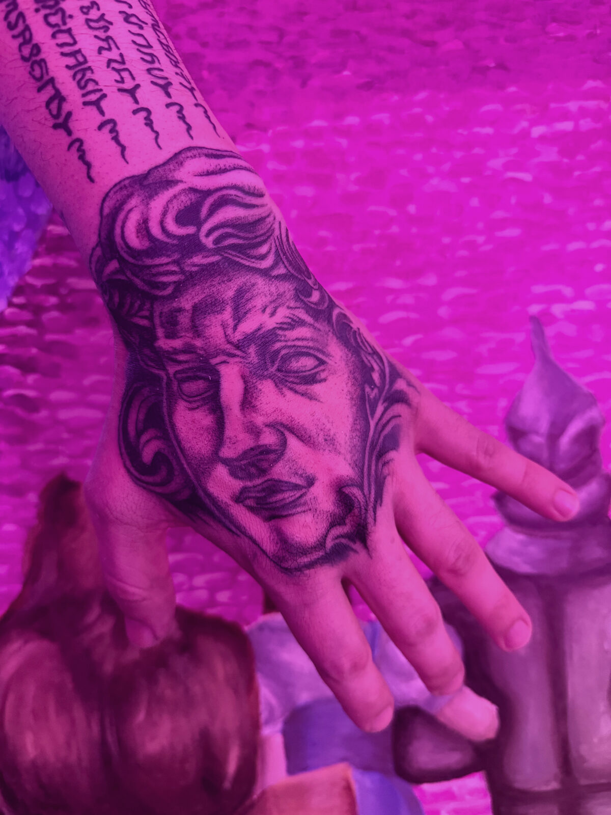 Pink Ink Tattoo Portrait example