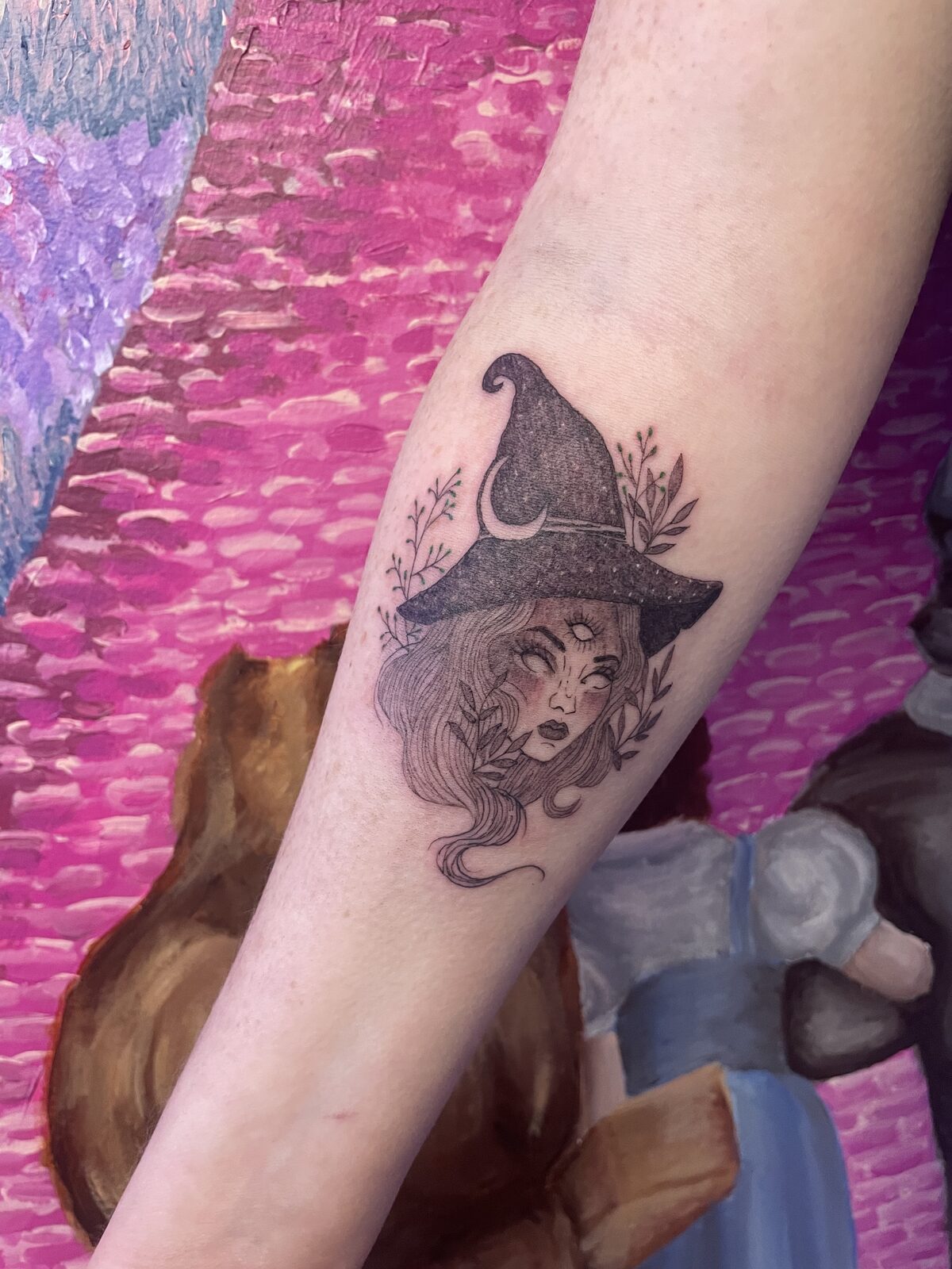 Pink Ink Tattoo Portrait example