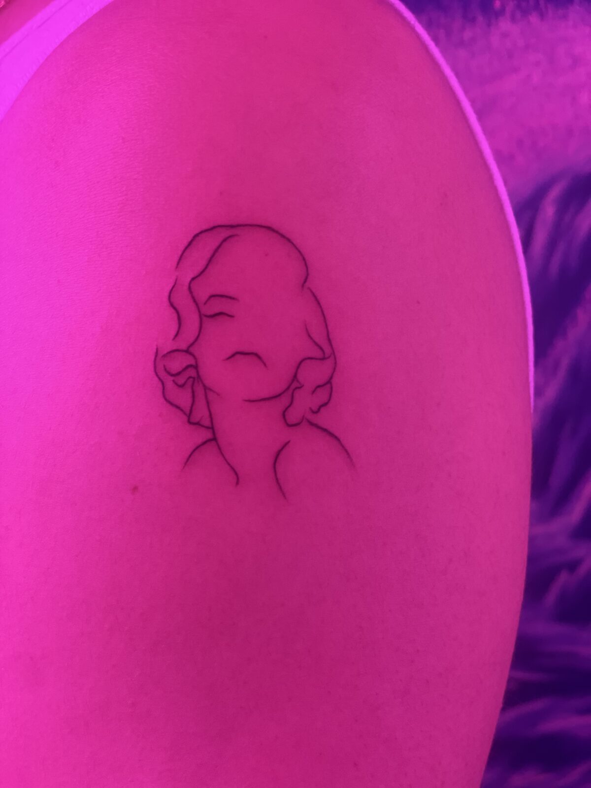 Pink Ink Tattoo Portrait example